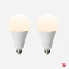 KS 비츠온 LED 전구 18W, 주백색, 2개