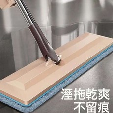 家用旋轉拖把免手洗一拖淨大面板, 42*12加大面板+加強杆+2塊布:如圖所示, 1個