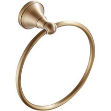 레이다 브라스 타월 링 앤티크 레트로 원형 홀더 벽걸이 욕실 손수건 걸이 레일 하드웨어 고전적인 고대 파도 무늬 베이스, Retro Brass, 1개, 레트로 브라스