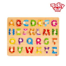 유아 감각발달 교구 튼튼한 우드재질 알파벳 장난감 퍼즐, 1개, 1