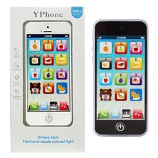 Cooplay 학습 스마트 폰 장난감 음악 자장가 노래 터치 스크린 타입 C 충전식 휴대폰 YPhone 유아 아기 크리스마스 선물 169643, Small