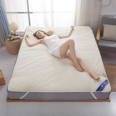 두리 양털패드 요패드 양모패드 침대패드 매트리스, 유백색 장모 135x190cm
