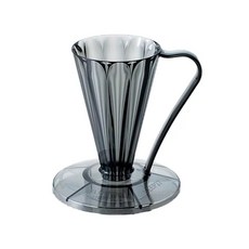 오브유 팡쿠 플라워 커피 1cup 핸드드립 딥27 드리퍼, 1개, B. V27 투명 블랙