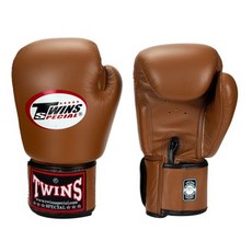 TWINS SPECIAL 經典素色系列 拳擊拳套 手工真皮 泰拳 散打 搏擊, 10oz, 1個, 咖啡色