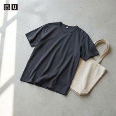 유니클로 UNIQLO 크루넥T 반팔 티셔츠 기본 무지티 07 그레이