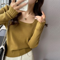 메이킹유 골지 스퀘어넥 스웨터 WA11141로이안니트