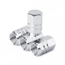 台灣現貨 汽車個性裝飾鋁合金氣門嘴蓋 (一組四顆/十色可選) 防水防塵防漏氣輪胎氣嘴蓋, 銀色, 紅色, 金色, 藍色, 綠色, 天藍色, 紫色, 橘黃色, 灰色, 黑色