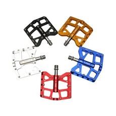 X-FREE 超輕量化CNC鋁合金四培林踏板，大踏面設計，公路車/登山車/折疊車通用, 1個, 紅色