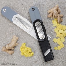Microplane 美國三合一磨薑器 磨泥 切片 去皮 烤肉自製醬汁 MP 48310/MP 48910, 白/灰, 1個
