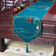 웨딩 데코레이션용 고급 테이블 깃발 러너 침대, A. 33120 6070cm 적합, G. 스왈로스 블루