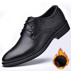 모아샵 2컬러 남성 겨울 방한화 털안감 구두 레더 로퍼 남성구두 털로퍼