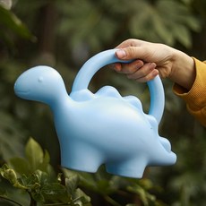 桃園熱銷兒童卡通澆水壺手提動物造型灑水壺澆花壺兒童玩具, 恐龍藍, 1個