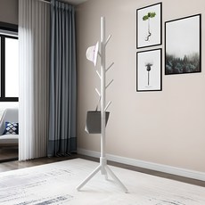 GAGU FEELING 新款立式原木衣架, 白色