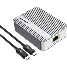 AnYOYO 0G 이더넷 어댑터 RJ45 포트에는 썬더볼트543USB4 포트슬리버와 호환되는 라우터 NAS LAN용 고속 네트워크 어댑터를 위한 0525Gbps 및 00Mbps, Sliver