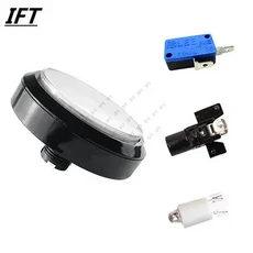 5색 100mm 빅 돔 볼록 유형 LED 조명 아케이드 기계 비디오 게임 부품 12VDC 용 푸시 버튼, 04 하얀색