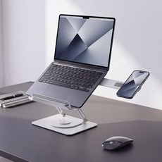 퍼플래빗 3in1 노트북 거치대 높이 각도 조절 독서대, 1개, 실버