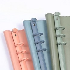 수첩 가죽느낌 다이어리바인더 다이어리커버 A4 A5 소프트 가죽 바인더 탈부착 책커버, 1개, B5 가죽 바인더 사쿠라 핑크 9홀