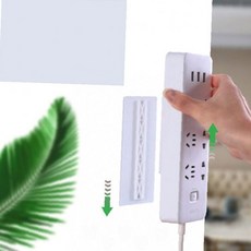 벽부착 자석식 멀티탭 리모컨 거치 보관함 가정용 사무실용 정리함 벽면 부착형, 1개, 상세페이지 참조