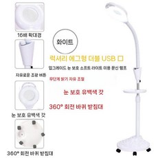 LED 스탠드 피부 관리용 조명 빔 눈 가정용 피부과용 아로라 보호 조명 어플리케이션 무광, G. 업그레이드 에그타입 듀얼 USB(바퀴보내기)