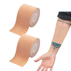 호이카 [1+1] 흉터 문신 타투 가리개 스킨 테이프, 2개, 호이카 스킨테이프 10cm X 5m