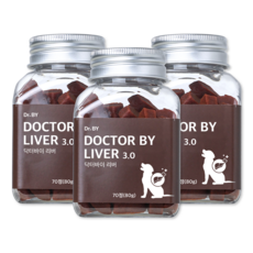 닥터바이 강아지 영양제, 70정, 80g, 심장/간, 3세트