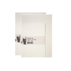 미네끄네 내마음을 담는 편지지 크라프트지 고급지, 화이트라인대, 2개