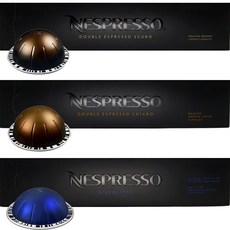 네스프레소 버츄오 캡슐커피 바디감 높은 고소한맛 셋트구성 (스쿠로 / 키아로 / 디아볼리토), 3개, 10개입, 65mg