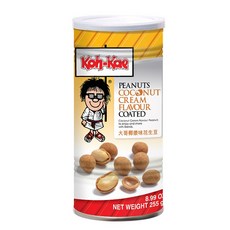 Koh-Kae 泰國大哥豆 燒烤蝦風味 裹花生 180g 罐裝, 1個, 大哥豆【椰漿】180g