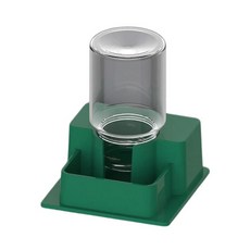 공간 효율적인 파충류 물그릇 자동 리필 메커니즘 조용한 기능, 1개, Dark green
