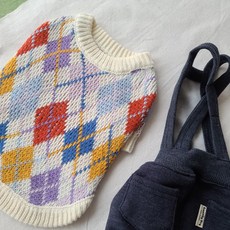 톤온 알록달록 아가일 니트 1color, 1개