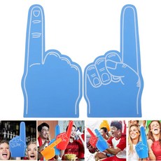 기호1번 블루 손가락장갑 핑거 대형장갑 운동회 체육대회 콘서트 피켓 광고 홍보 선거용품 선거운동 파티 응원장갑 인쇄제작 막대풍선 응원풍선, blue, 1개