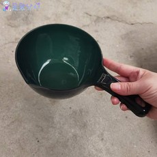 다목적 바가지 떡밥그릇 사료바가지 계량컵, 1개, 짙은초록색