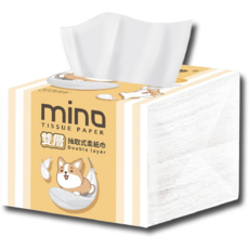 MINO洣濃 柴語錄 雙層抽取式柔紙巾300抽 箱購 (每箱24包) 餐廳/小吃店適用, 24個裝, 1箱