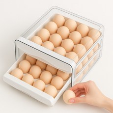 올리븐 공간절약 빠른정리 계란 보관함 32구, 투명, 1개