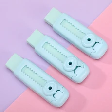 크리 에이 티브 슬라이딩 지우개 푸시 및 풀 연필 개폐식 고무 학교 문구 공급