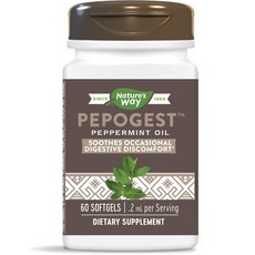 Nature's Way 然萃維 PEPOGEST薄荷油軟膠囊, 60顆, 1罐