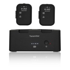 ujvcxef 무선 인이어 모니터 시스템 송신기 1개와 수신기 2개가 장착된 2 4GHz 스테레오 IEM 자동 페어링 저지연 인이어 기타 스튜디오 라이브 One to Mor