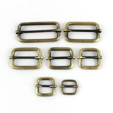 10/20개 16-50mm 금속 가방 링 버클 바느질 스트랩 웨빙 트라이 글라이드 슬라이더 클래스프 벨트 키체인, 12 38mm 10Pcs, 04 F2-12-Brass