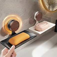 도솜바스 스텐비누받침대 무타공 부착식 욕실비누받침대, 1개, 딥애쉬블랙