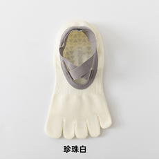 GUEFOON 五指防滑普拉提瑜珈襪黑色分趾