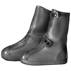 矽膠高筒排釦鞋套 超好穿脫 加厚鞋底【1688小舖】騎車防水鞋套 高筒防水雨鞋套 防水鞋套 防雨鞋套 雨鞋套 雨鞋 鞋套, 30 cm, 2XL號-排扣-鞋套底長