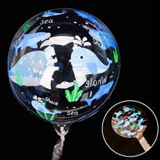 엠비아7 캐릭터 헬륨풍선 풍선데코, 03투명풍선-꿀벌꽃