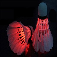 제이에스몰 야광 셔틀콕 2P 배드민턴LED공, 야광깃털셔틀콕2p