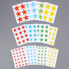 메모 24P 12P 6P 1장 별모양 컬러 메모 SG-5DM01-8734, 6P - 옐로우