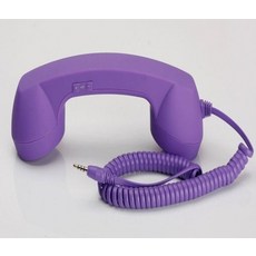 레트로 수화기 핸드셋 마이크조절 전화기, 퍼플 버튼 포함