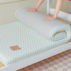 토퍼매트리스 침대매트 토퍼패드 슬림 바닥매트리스 접이식, 1cm, 오프화이트 4.5cm