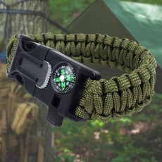셀엔드 등산용 생존팔찌 재난대비팔찌 생존도구, 검정색, 1세트