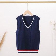 Rubikijeu 青少年款時尚V領針織背心 B101