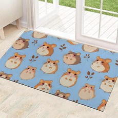 Ainori 추상 대리석 실내 도어 매트 74.9 x 43.2cm(29.5 x 17인치) 미끄럼 방지 뒷면 퍼플 골드 플루이드 아트 바닥 매트 부직포 입구 러그 웰컴 러그, 햄스터