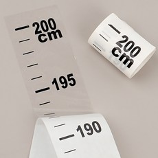 문스스토어어 심플 투명 키재기 스티커 200cm 신장측정스티커, 4cm